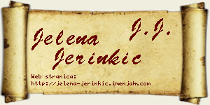 Jelena Jerinkić vizit kartica